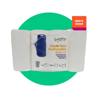 Huishoudrol Everyday met 2 lagen van Colruyt is Beste koop van Testaankoop in 2025